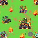 Digitales Stoffdesign - Dragon Monster Truck- 2